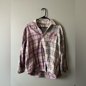 Urban Outfitters Mixed Plaid Flannel Shirt